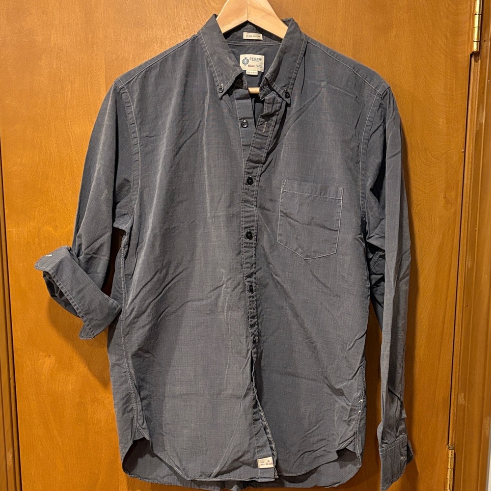 J. Crew Dark Gray Casual Button-Down Shirt